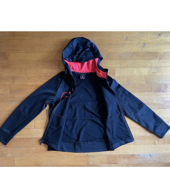 Nike Dri-FIT Youth Size Medium Activewear Jacket Black & Red - Picture 3 of 11